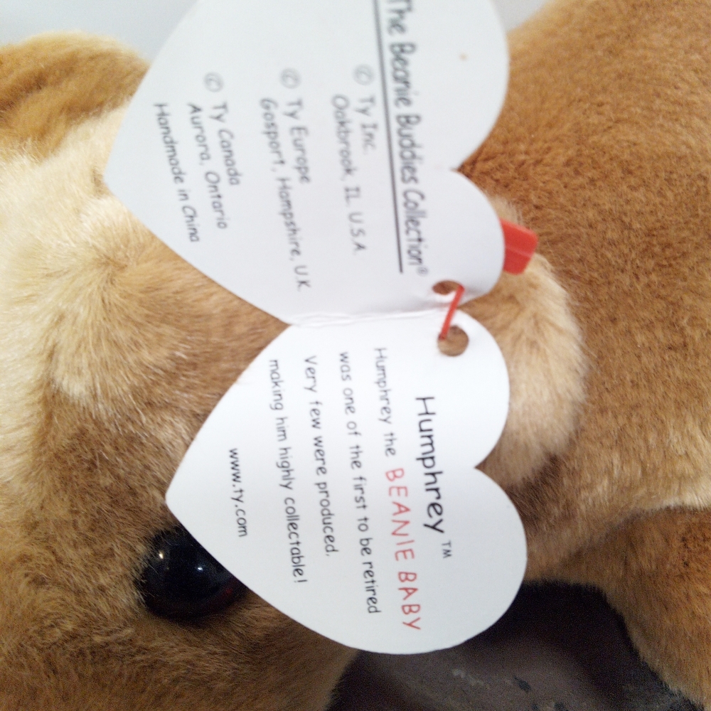 TY Beanie Baby Humphrey Plush Toy - Brown